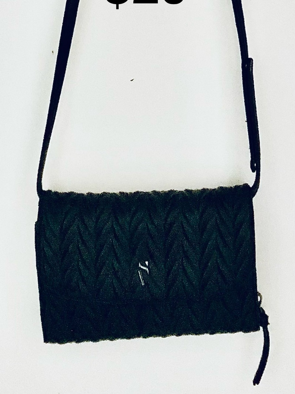 Simply Vera Quilted Crossbody Shoulder Bag in Black